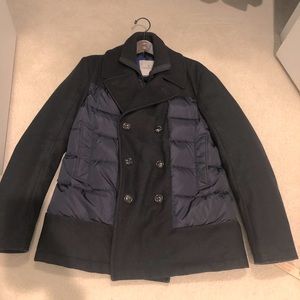 Moncler Mens Navy Jacket double breasted with inner lining